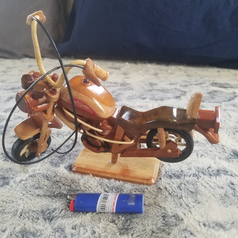 Harley Davidson Hand Carved Motorcycle